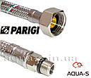 Шланг для змішувача Parigi Parinox 1/2"xM10 (0,8 м) коротка голка (Італія) 60235, фото 4
