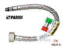 Шланг для змішувача Parigi Parinox 1/2"xM10 (0,8 м) коротка голка (Італія) 60235, фото 2