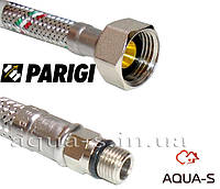 Комплект гнучких шлангів Parigi Parinox (80 см) 1/2"xM10 для під'єднання змішувача (Італія)