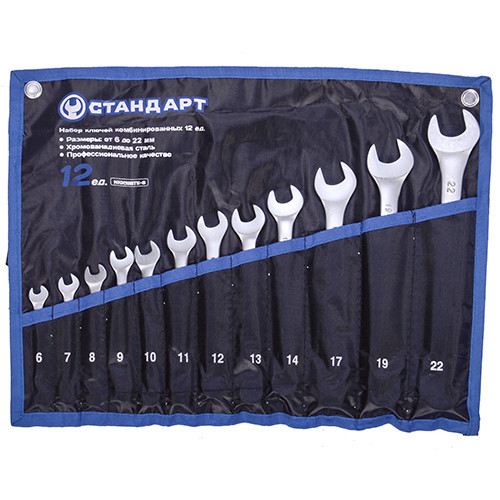 Набір ключів комбінованих 12 од. в сумці "СТАНДАРТ" NKK12STE-S, фото 1