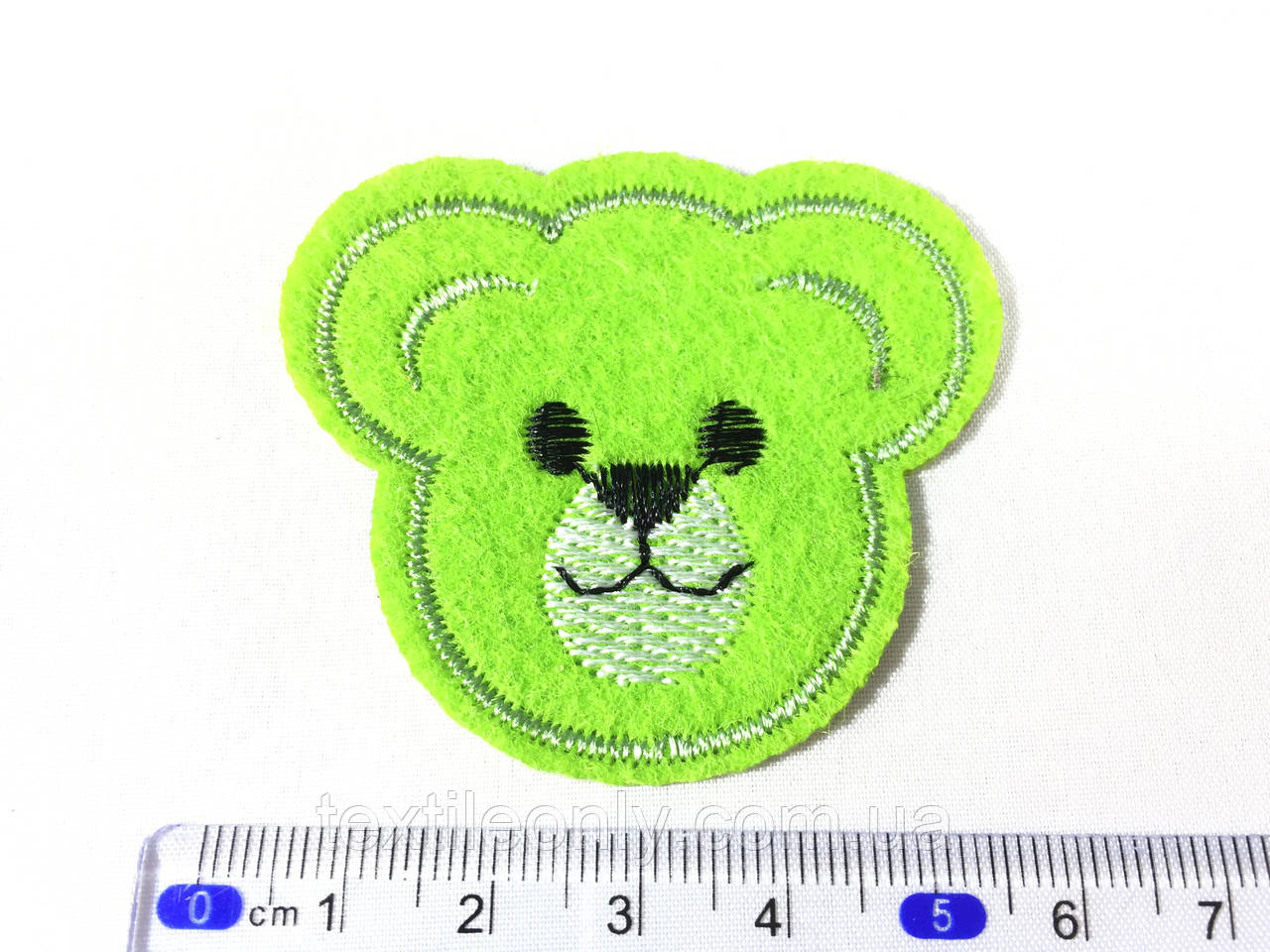 Нашивка Ведмедик Teddy bear зелений 50х50 мм