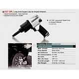 Пневмогайковерт 1/2" 542N/m (довж. шпиндель) 8000об/хв Toptul KAAB1640 (Тайвань), фото 2