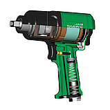 Пневмогайковерт 1/2" 1356N/m 9500об/хв Toptul KAAC1610 (Тайвань), фото 2