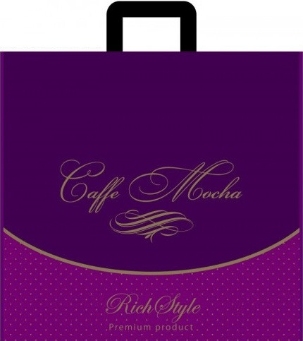 Пакет петля 45*43 Кава моко-фіолет