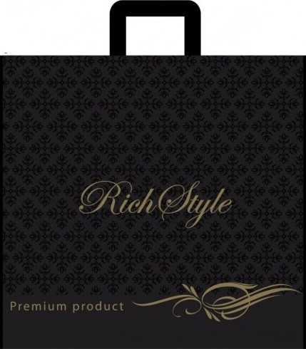 Пакет петля 45*43 Орнамент чорний