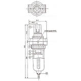 Фільтр очищення повітря (PROFI) 1/2" "AIRKRAFT" AF804 (Туреччина, Італія), фото 3