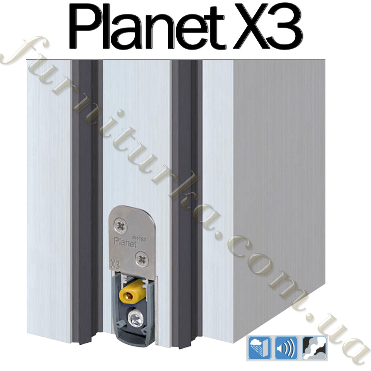 Самоопускающийся поріг Planet X3 960мм