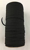 Резинка галантерейная 8 мм черного цвета 100 метров