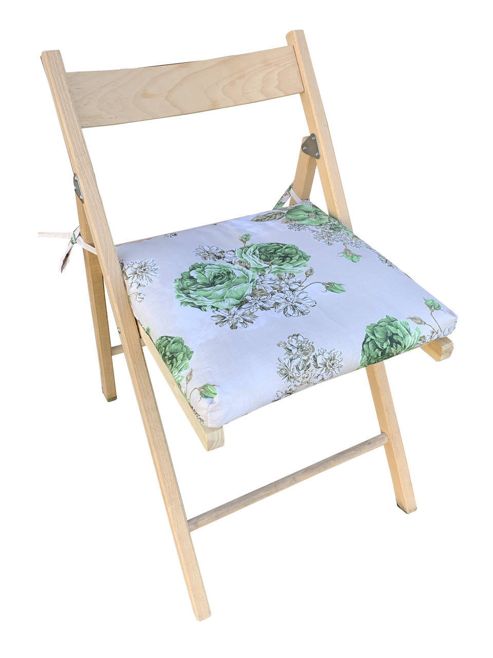 

Подушка на стул с завязками квадратная Simple flowers 37x37x5 см Зеленый