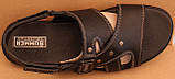 Босоніжки шкіряні чоловічі на липучці від виробника модель АМБ01, фото 2