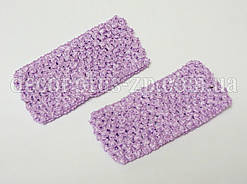 Пов'язка ажурна для волосся 7 см. Бузкова