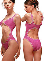 Купальник рожевий цілісний в’язаний