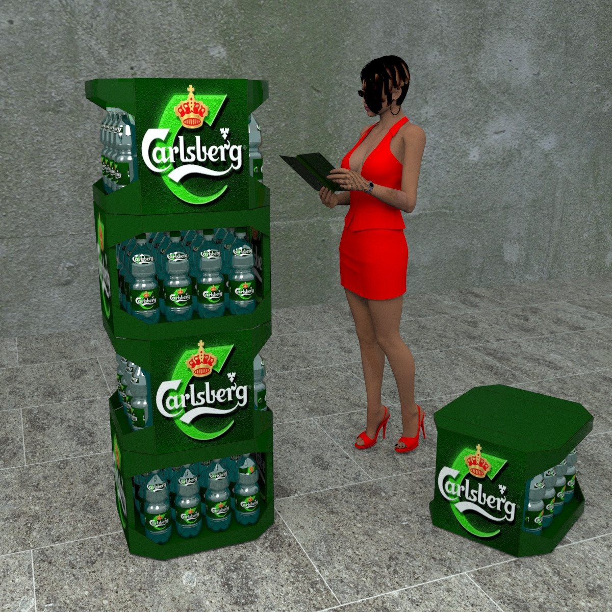 Підлогові 🛒торгові стійки для пива Carlsberg