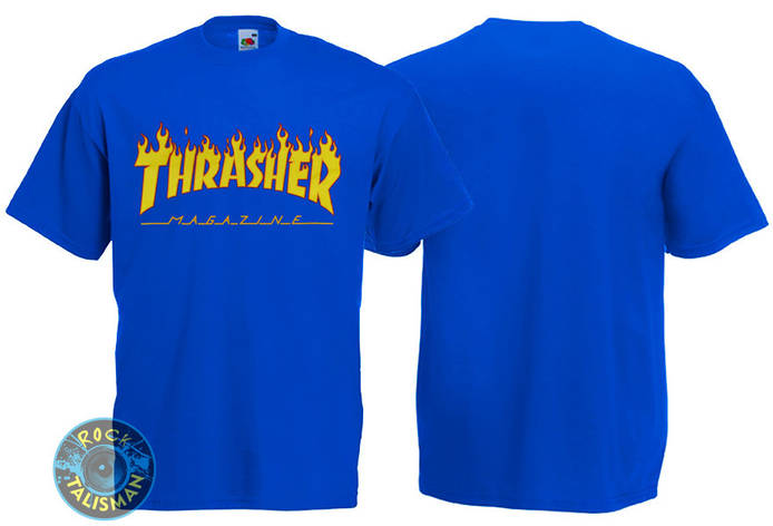 Футболка THRASHER Flame синя, фото 2
