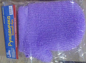 Мочалка для душу із синтетичного волокна Рукавичка Банний бум (7*20см), фото 4