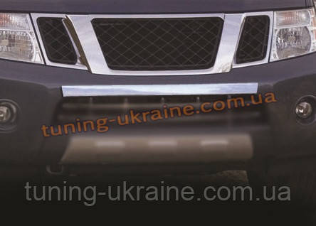 Накладка на передній бампер Omsa на Nissan Navara D40 2009-2014