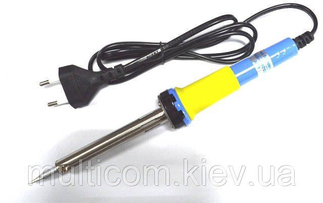 13-02-108. Паяльник 60W, ніхромовий нагрівач, вилка б/з, YF-709, фото 1