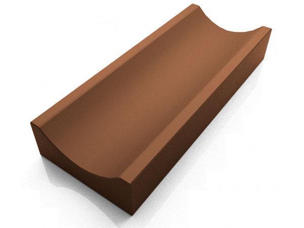 Водосток, відлив бетонний LAND BRICK 350х160х60 мм коричневий