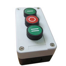 Пост керування кнопковий-кнопка потрійна пуск/пуск/стоп NO+NC+NO в корпусі зовнішня GAV 824-2