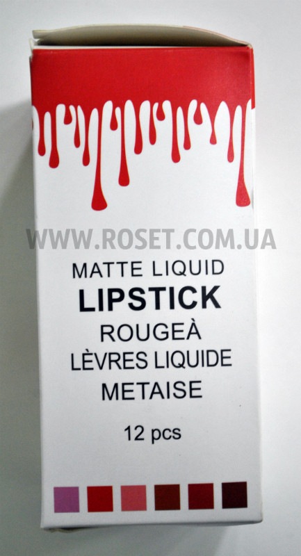 Набор жидких матовых помад - Kylie Matte Lipstick 12 pcs - фото 3 - id-p542939714