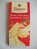 Шоколад "Bellarom" натуральний білий шоколад з полуницею хрусткою (3,5%), 200г (Німеччина)