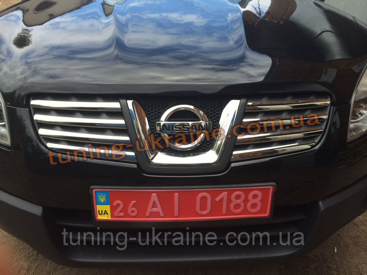 Накладки на решетку радиатора Omsa на Nissan Qashqai 2011-2014 - фото 1 - id-p542991901