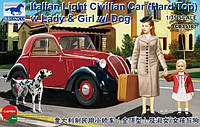 Italian Light Civilian Car [Hard Top] w Lady & Girl w/Dog