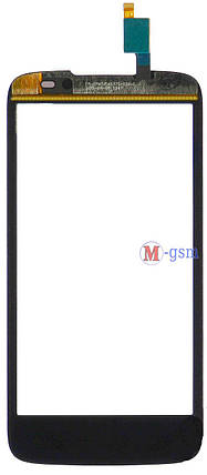 Тачскрин (сенсорний екран) для телефона Lenovo A378, A378T чорний, фото 2