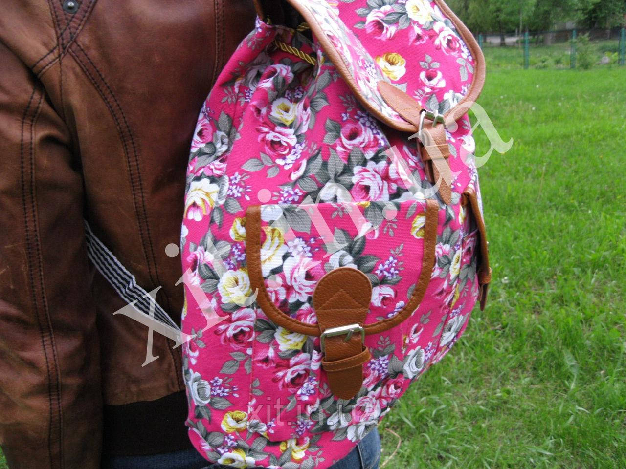 Рюкзак молодіжний Квіти, фото 1