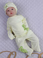Комплект для немовлят із сорочечкою, штанниками та шапочкою "Аліска"