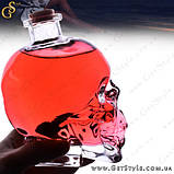 Графин з черепом Crystal Skull 750 мл у оксамитовому мішечку, фото 2