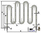 ТЕН 160 А8,5/1,65-Т-230 — ТЕН 1,65 кВт, 230 В для електричної теплової гармати (електроколірифера), фото 2