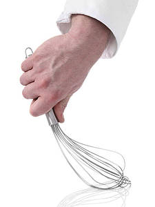 Віночок м'який 25 см., 7 лозин з ручкою з нержавіючої сталі.