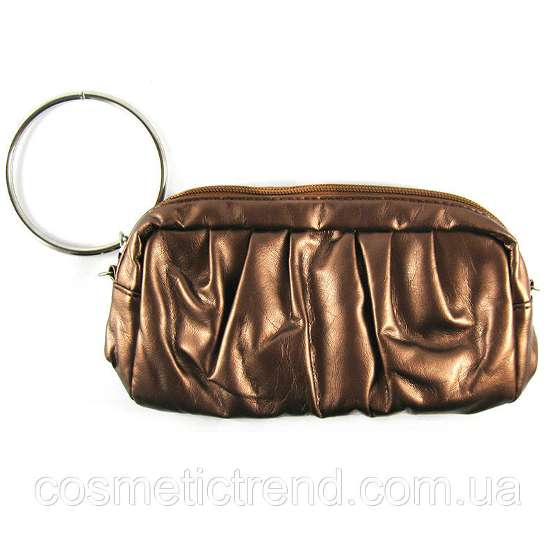 Косметичка бронзова з ручкою-кільцем 512026