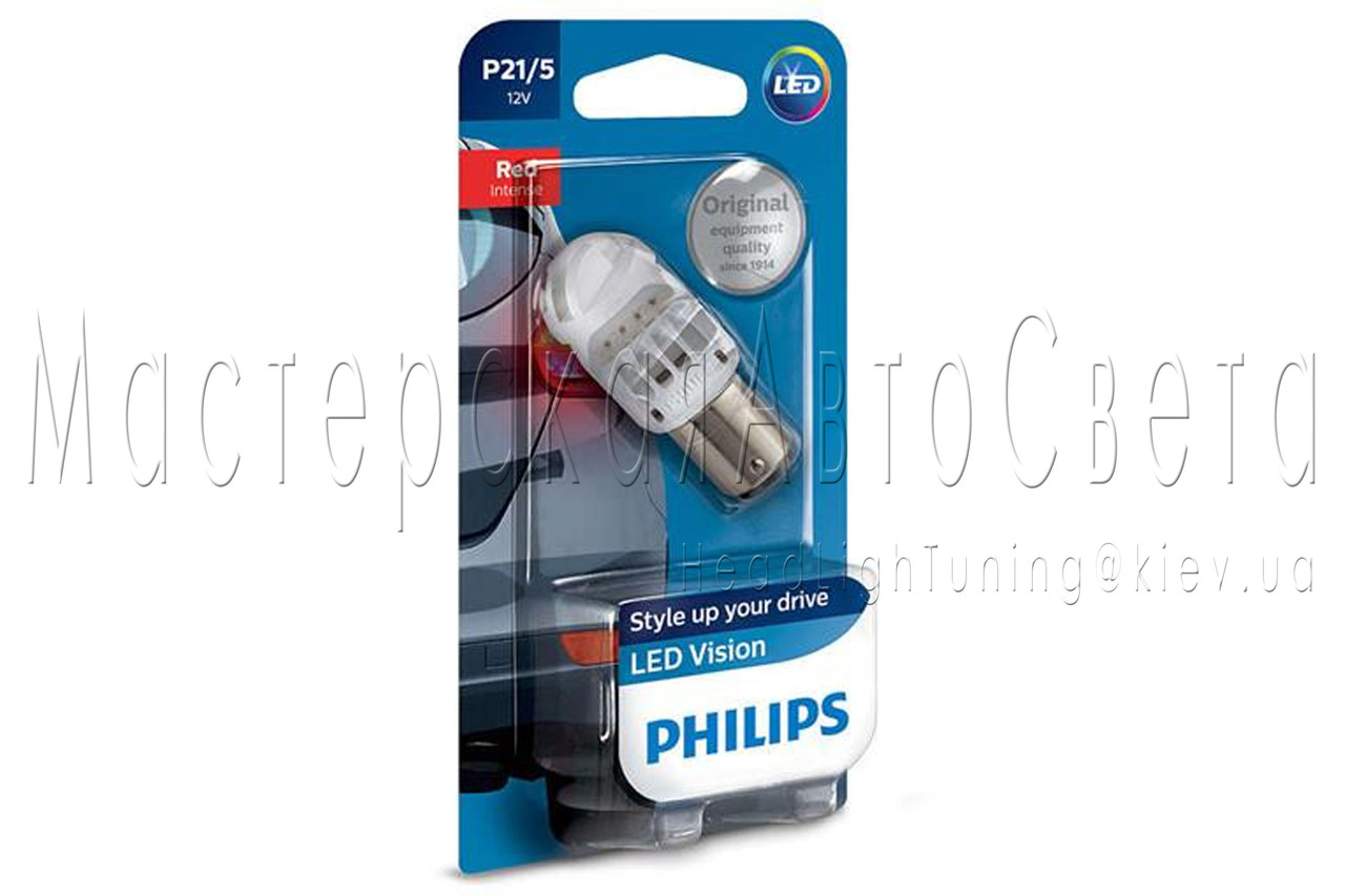 Лампа світлодіодна Philips P21 RED 12 V, 1 шт./блістер 12839REDB1