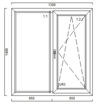 Вікно VEKA 1300*1400