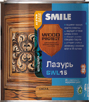 SWL-15-0.75л Лазурь «SMILE WOOD PROTECT» 0.75, сосна