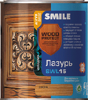 SWL-15-0.75 л Лазур «SMILE WOOD PROTECT»