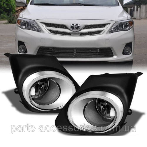 Toyota Corolla 2011-2013 Протитуманці протитуманні фари решітки в бампер передній, фото 1