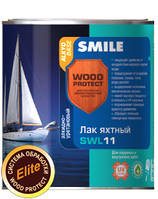 SWL-11-0,7л Лак яхтний «SMILE WOOD PROTECT» алкідно-уретановий напівматовий