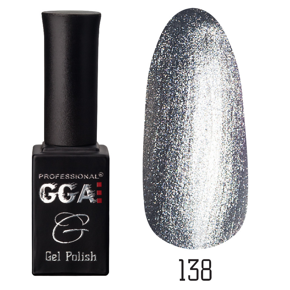 Гель-лак GGA №138 Metallic Silver 10 мл.