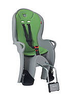 Велокрісло дитяче Hamax Kiss на раму сіре/зелене