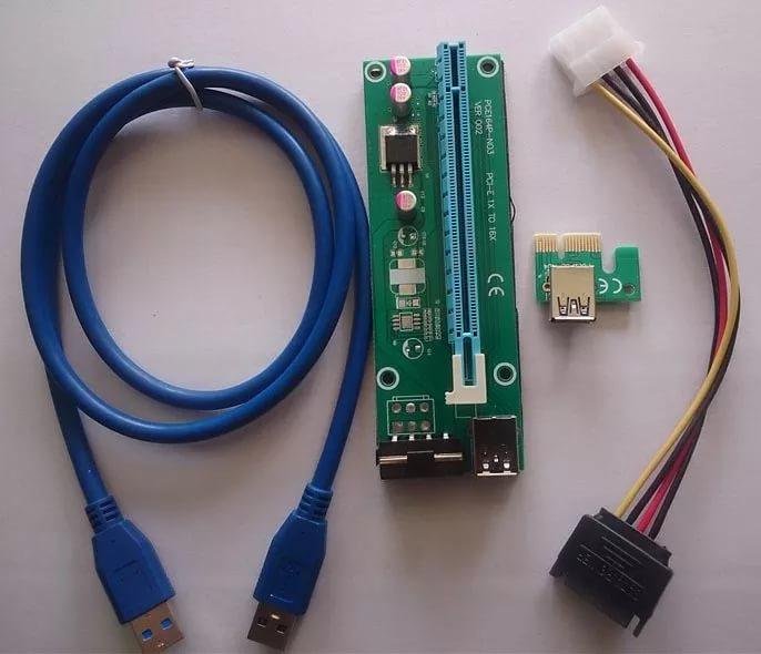 Райзер 4 pin (виносної слот для відеокарти) з підключенням через PCI-E