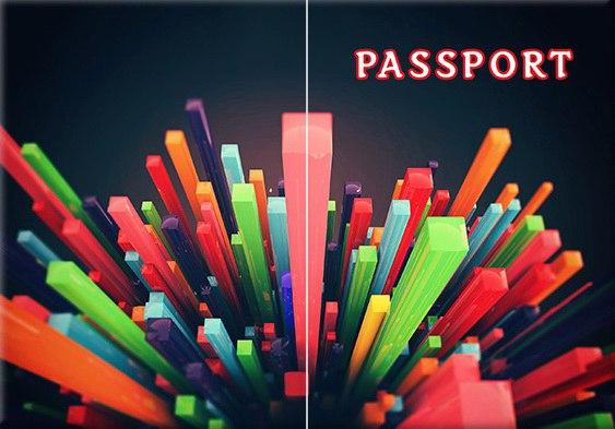 Обкладинка обкладинка на паспорт Абстракт прямокутники України Україна Pasport, фото 1
