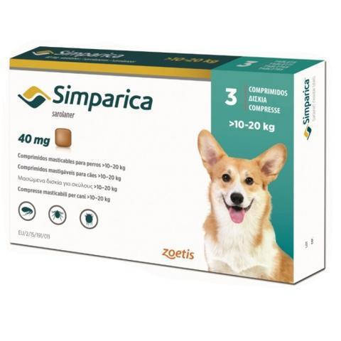 

Simparica(Симпарика) 40 мг 3 таблетки для собак 10-20 кг инсектоакарицидные