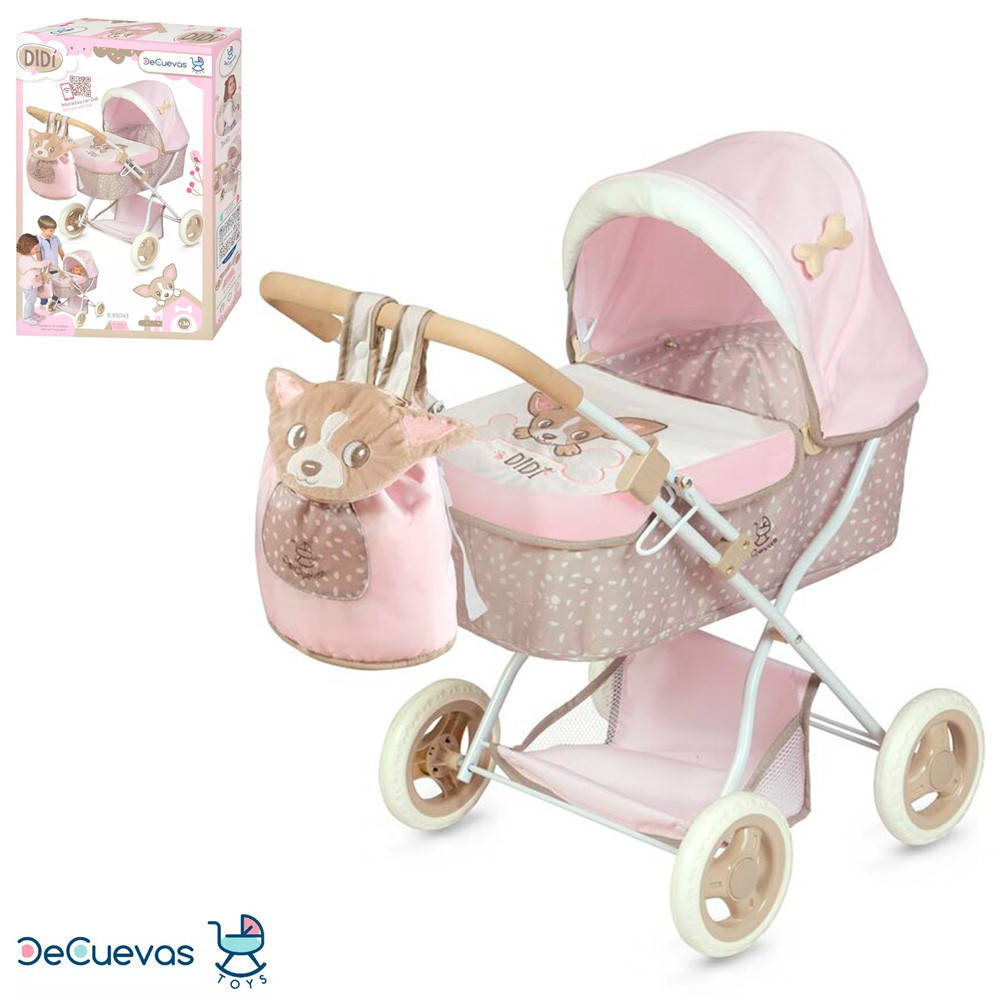 

Коляска для кукол DeCuevas 85043 с рюкзачком, Розовый