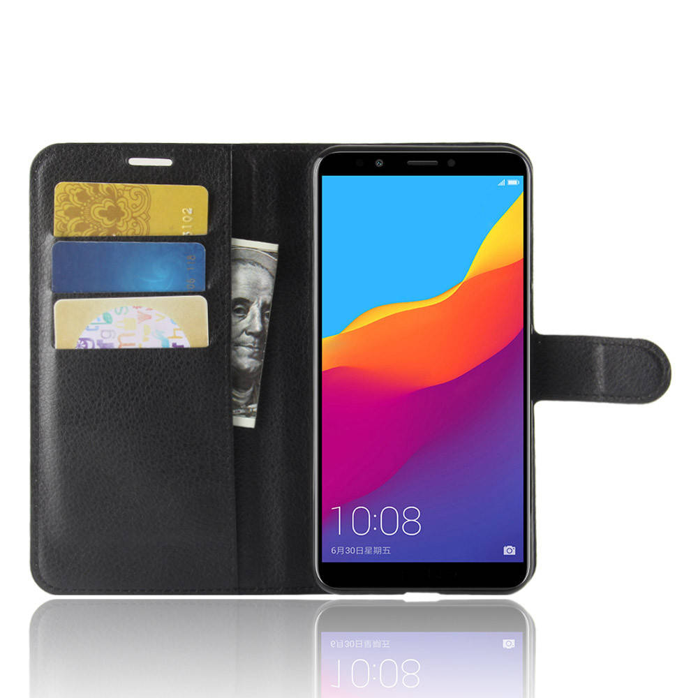 

Чехол книжка Lichee на Huawei Y7 Prime(2018) (9 цветов) чёрный