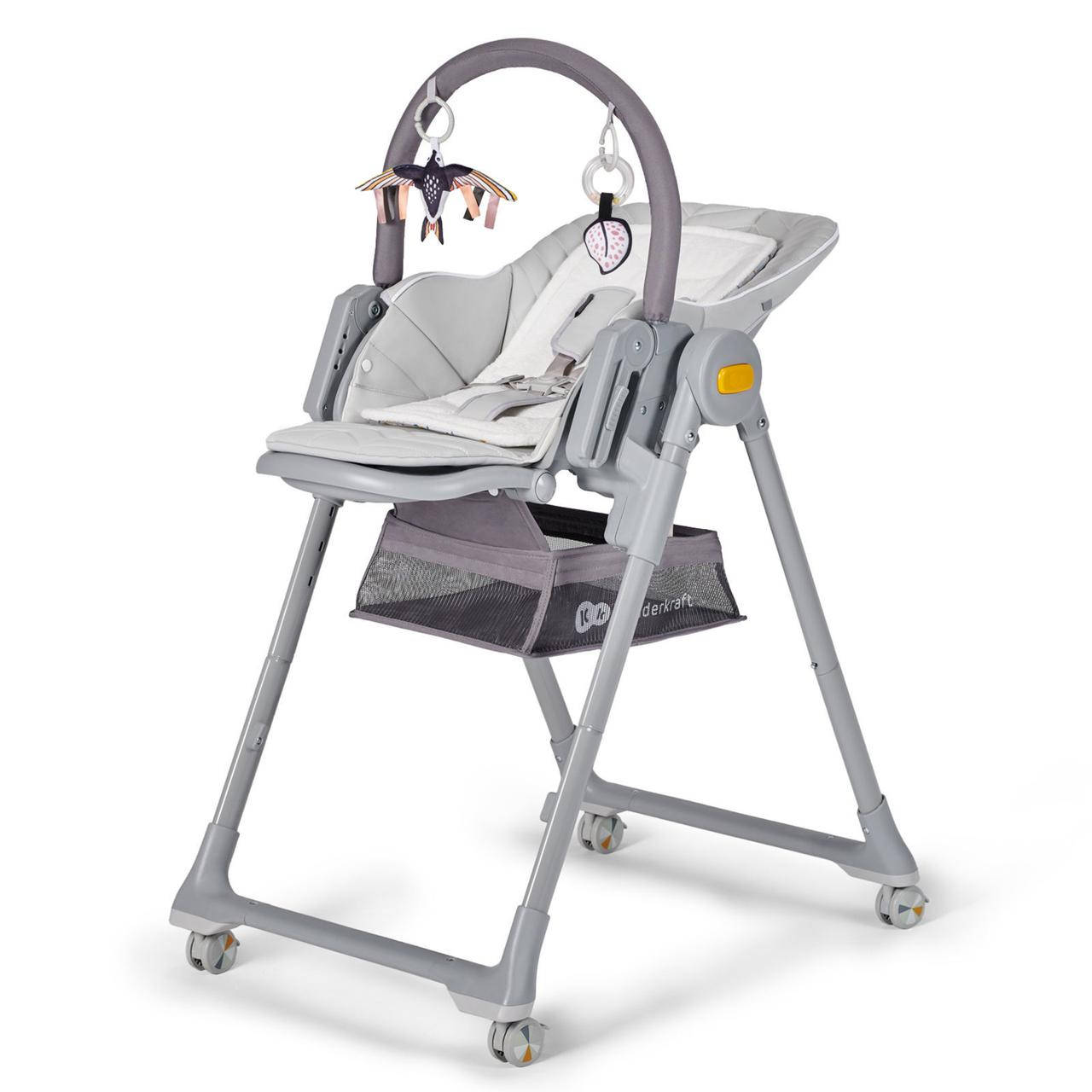 

Стульчик для кормления 2в1 Kinderkraft LASTREE Wood Grey, Серый