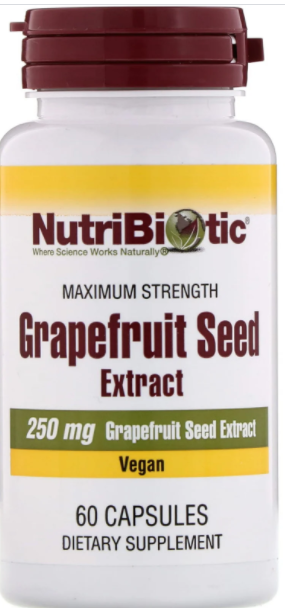 

NutriBiotic, экстракт семян грейпфрута, 250 мг, 60 капсул