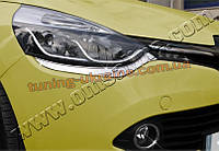 Накладки на передні ліхтарі Omsa на Renault Clio 2012